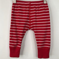 Size 3-6m (60): Hanna Andersson White/Red Striped Pants