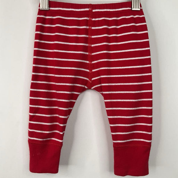 Size 3-6m (60): Hanna Andersson White/Red Striped Pants