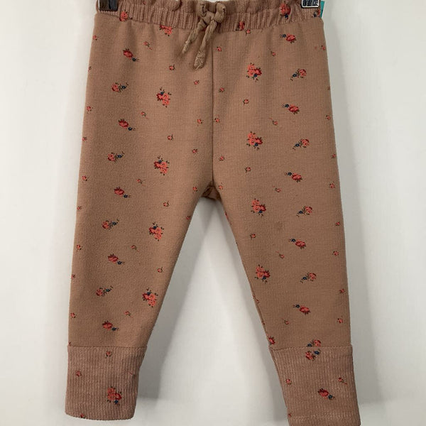 Size 12-18m: Zara Brown/Pink Floral Pants