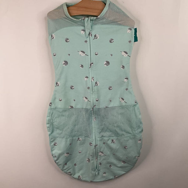 Size M: Happiest Baby Blue Planet Print Swaddle Sleepsack