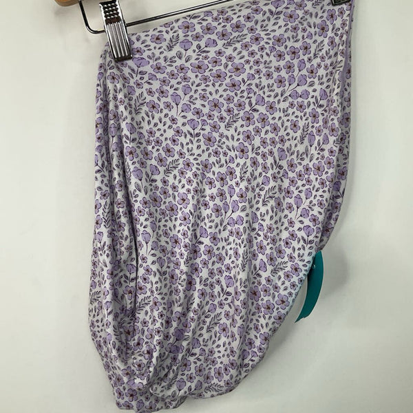 Size NB: Mama Coco Purple Floral Newborn Swaddle