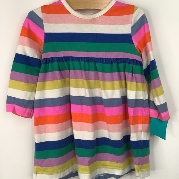 Size 6-9m: Baby Boden Colorful Striped Long Sleeve Dress