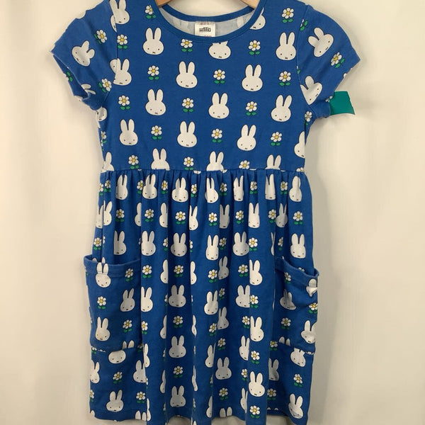 Size 8 (130): Hanna Andersson Blue Miffy Print Short Sleeve Dress