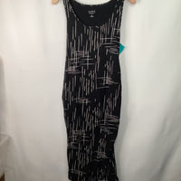 Size M: Isabell Black/White Lines Tank Dress