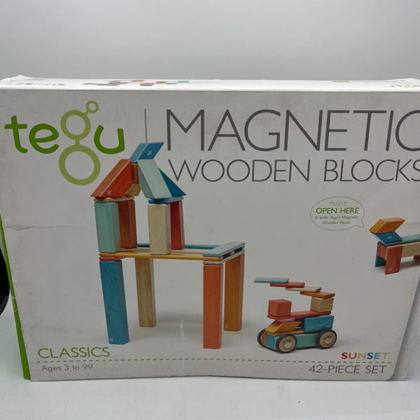Tegu Magnetic Wooden Blocks 42pc Set (retails $140)