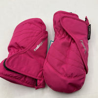 Size S: Hot Fingers Pink Snow Mittens