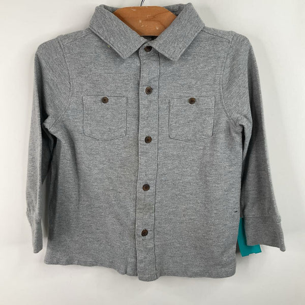 Size 3: Old Navy Grey Collared Button-Up Long Sleeve Shirt