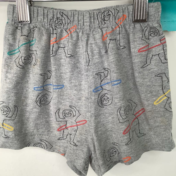 Size 18-24m (80): Hanna Andersson Grey Hula Hooping Sloth Shorts