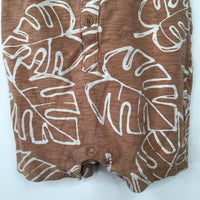 Size 6-12m: Gap Brown/White Short Sleeve Short Romper