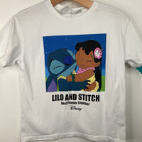 Size 9-10: Zara White Lilo & Stitch T-Shirt