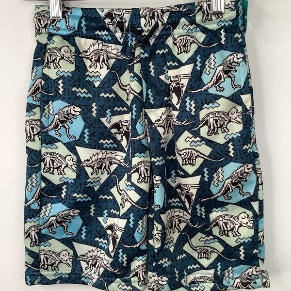 Size 7: Public Record Blue Dinosaur Print Cozy Shorts