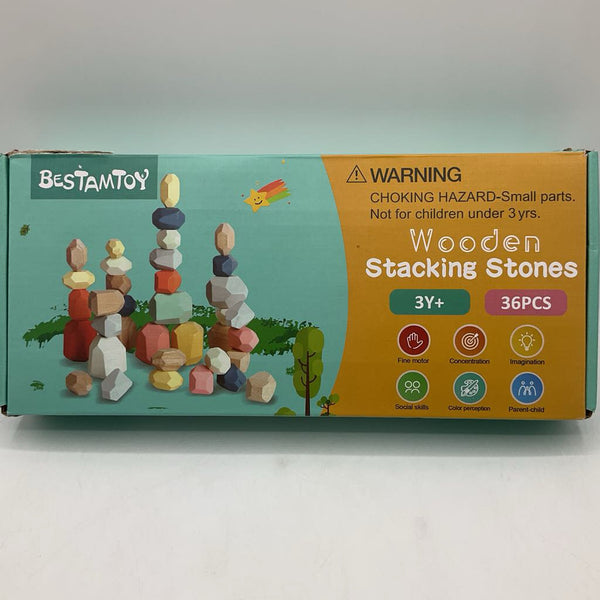 Bestamtoy Wooden Stacking Stones