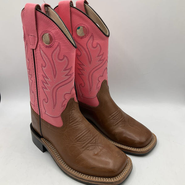 Size 13.5: Old West Pink/Brown Boots