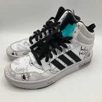Size 4.5Y: Adidas Black/White Lace-Up Sneakers