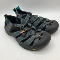 Size 4Y: Keen Blue/Black Toggle/Velcro Strap Sandals