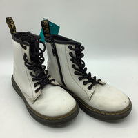 Size 13: Dr.Marten's White/Black Lace-Up Boots