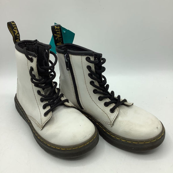 Size 13: Dr.Marten's White/Black Lace-Up Boots