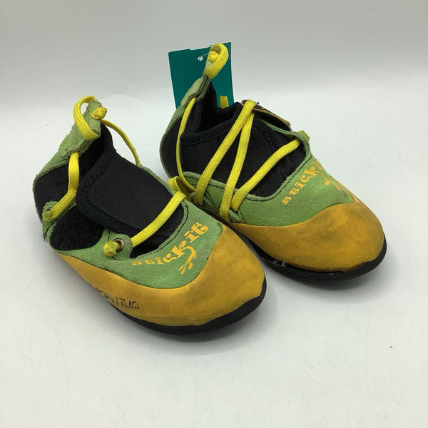 Size 8-9: La Sportiva Green/Yellow Climbing Shoes