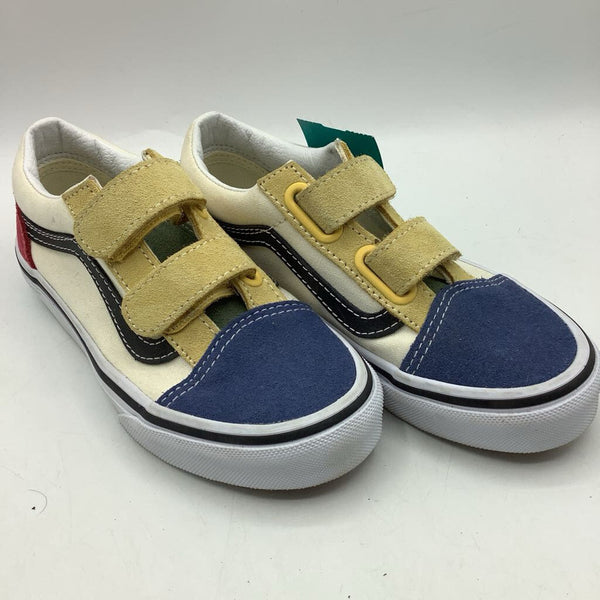 Size 13: Vans Yellow/Green/Blue Color Blocked Velcro Strap Shoes-NEW