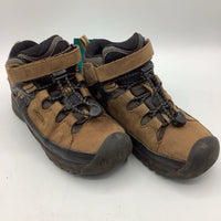 Size 12: Keen Brown/Black Toggle/Velcro Strap Hiking Shoes