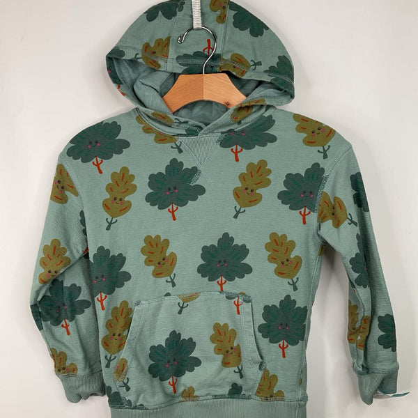 Size 7-8: Mini Boden Green Leaves Hoodie