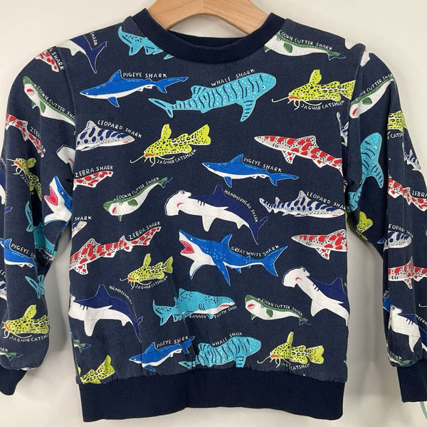 Size 7-8: Mini Boden Blue Shark Sweater