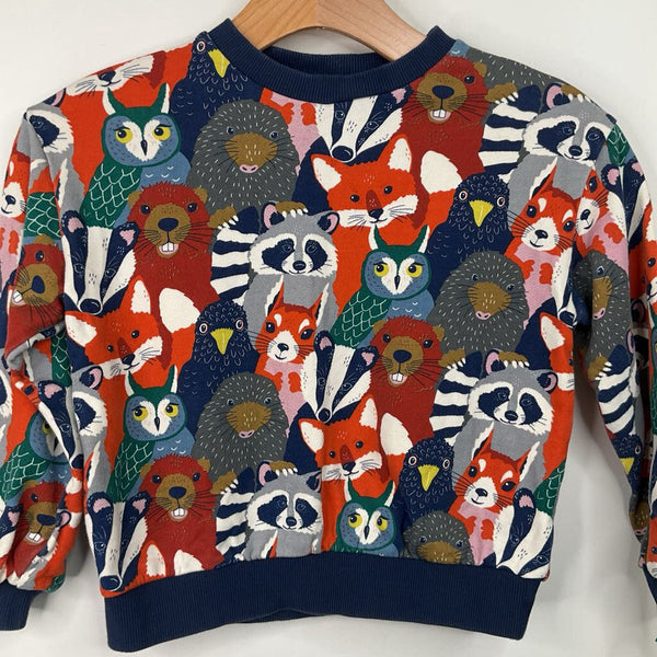 Size 7-8: Mini Boden Blue Animals Print Sweater