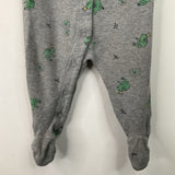 Size 3-6m (60): Hanna Andersson Grey Frog Print 1pc Footy PJs