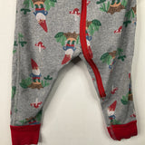 Size 2 (85): Hanna Andersson Grey Gnome Print 1pc PJs