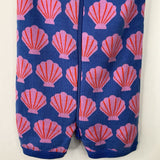 Size 18-24m (80): Hanna Andersson Blue/Pink Clam Print 1pc Shorty PJs