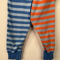 Size 9-18m (70): Hanna Andersson Blue/Orange Striped 1pc PJs