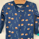 Size 9-18m (70): Hanna Andersson Blue Hedgehog Print 1pc PJs