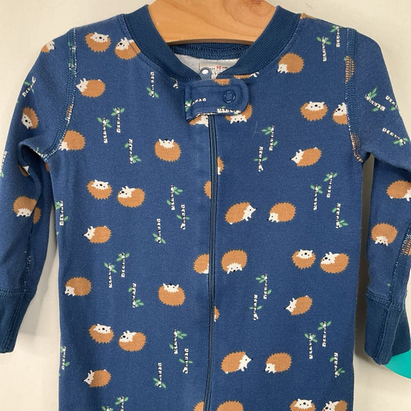 Size 9-18m (70): Hanna Andersson Blue Hedgehog Print 1pc PJs