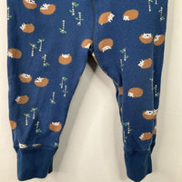 Size 9-18m (70): Hanna Andersson Blue Hedgehog Print 1pc PJs