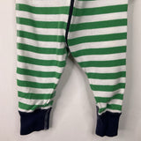 Size 6-9m (60): Hanna Andersson White/Green Striped 1pc PJs