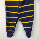 Size 0-3m (50): Hanna Andersson Blue/Yellow Striped 1pc PJs