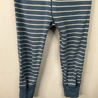 Size 3 (90): Hanna Andersson Blue/White Striped 1pc PJs