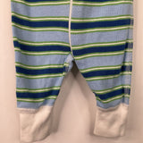 Size 0-3m (50): Hanna Andersson Blue/Green Striped 1pc PJs