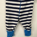 Size 0-3m (50): Hanna Andersson Blue/White Striped 1pc PJs