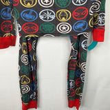 Size 8 (130): Hanna Andersson Brown/Avengers 2pc PJs
