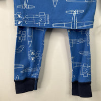 Size 18-24m (80): Hanna Andersson Blue Car Print 2pc PJs