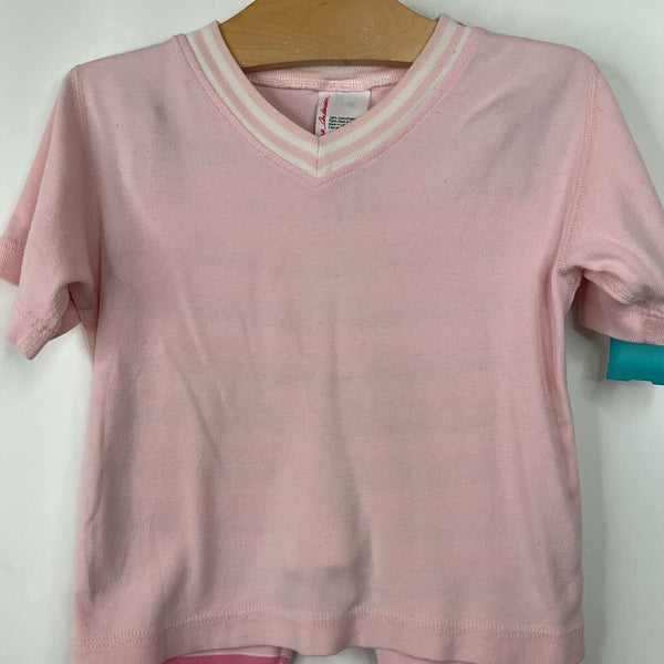 Size 4 (100): Hanna Andersson Pink/Purple Striped 2pc PJs