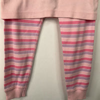 Size 4 (100): Hanna Andersson Pink/Purple Striped 2pc PJs