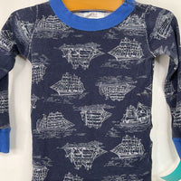 Size 18-24m (80): Hanna Andersson Blue Ship Print 2pc PJs