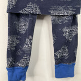 Size 18-24m (80): Hanna Andersson Blue Ship Print 2pc PJs