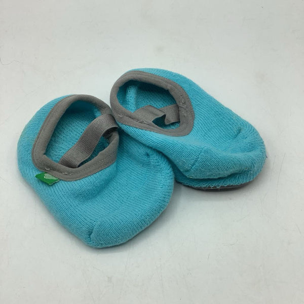 Size 8-24m: Baby Shocks Blue Slip-On Slipper Socks -NEW