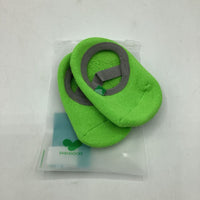 Size 8-24m: Baby Shocks Green Slip-On Slipper Socks -NEW