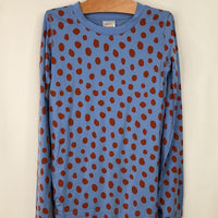 Size 12 (150): Hanna Andersson Blue/Red Spot 2PC PJ's