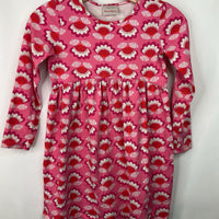 Size 8 (130): Hanna Andersson Pink/Floral Long Sleeve Dress