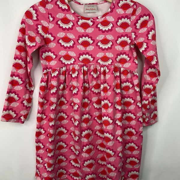 Size 8 (130): Hanna Andersson Pink/Floral Long Sleeve Dress